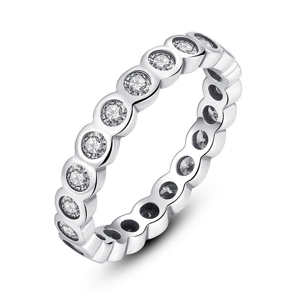 100% Authentic 925 Sterling Silver 6 Style Stackable Party Rings For Women Compatible with Original Jewelry Fine Gift