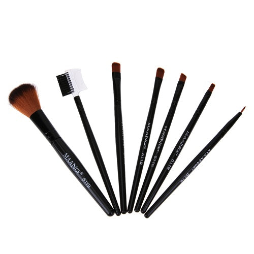7pcs/kits Professional Nylon Makeup Brushes Set Cosmetics Foundation Brush Tools For Face Powder Eye Shadow Eyeliner Lip