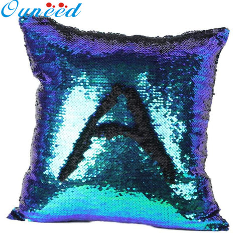25 Lovely Home Double Color Glitter Sequins Cushion Cover Throw decorative pillows Case Cafe present almofada Levert Dropship