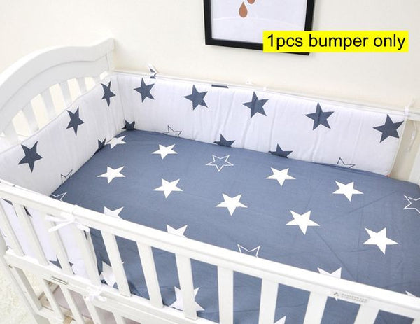 Muslinlife(1pcs bumper only)Fashion hot crib bumper infant bed,baby bed bumper clauds/star/dot/tree,safe protection for baby use