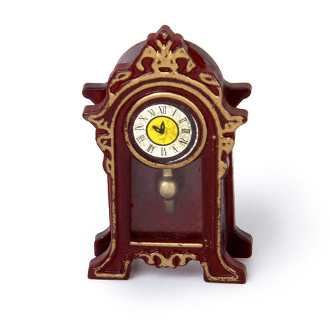 Brand New 1:12 Dollhouse Miniature Wooden Classical Desk Clock Classic Toys Pretend Play Furniture Toys Doll House Decoration