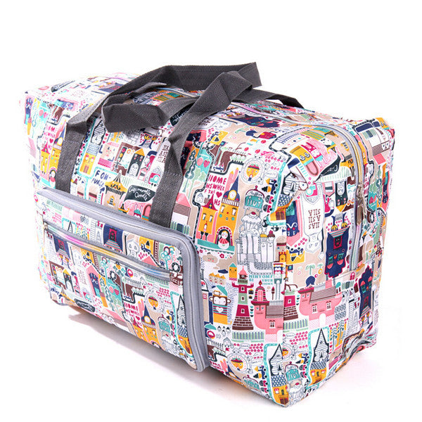 WEIJU 2017 New Folding Travel Bag Large Capacity Waterproof Printing Bags Portable Women's Tote Bag Travel Bags Women