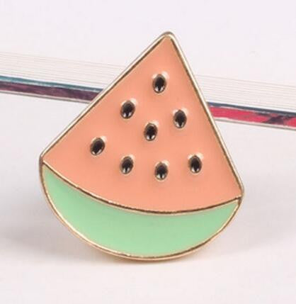 Timlee X002  Free shipping Cute Fruit Cat Sunglass Leaf Orange Pot Ice cream Watermelon Brooch Pins,Fashion Jewelry Wholesale