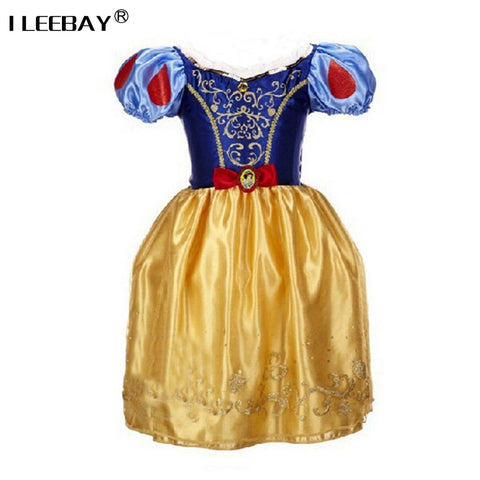 Sofia Cinderella Rapunzel Belle Snow White Girl Kid Short Sleeve Princess Dress Up Teenage Halloween Party Dress Cosplay Costume
