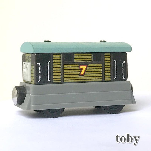 wooden toys thomas train Magnetic thomas and friends Wooden Model Train for baby children Kids 6 Colors