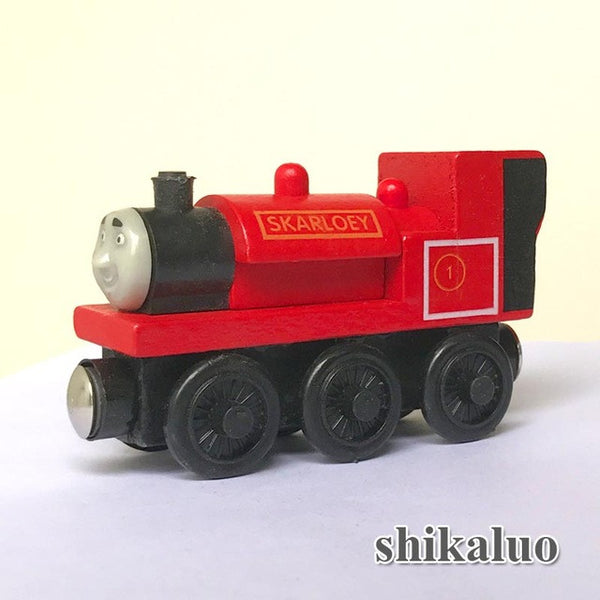wooden toys thomas train Magnetic thomas and friends Wooden Model Train for baby children Kids 6 Colors