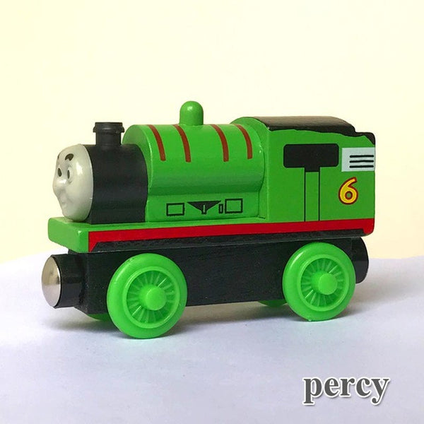 wooden toys thomas train Magnetic thomas and friends Wooden Model Train for baby children Kids 6 Colors