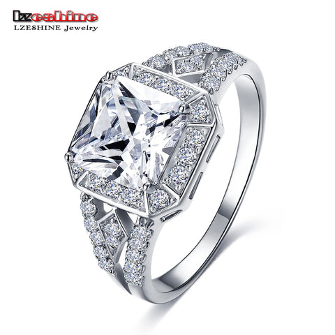 LZESHINE Big Promotion Exquisite Silver Color Micro Inlay Clear AAA Cubic Zircon Couple Knuckle Rings Anillos CRI0016