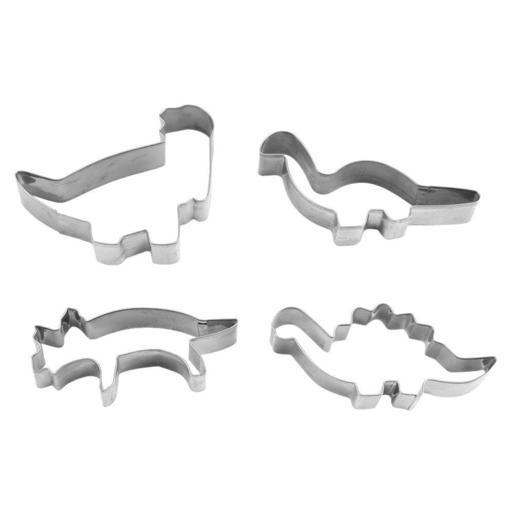 4 Pcs Lovely Animal Stainless Steel Dinosaur Animal Cutter Biscuit  Cutter Decorating Mold Mould Pastry Baking Tools