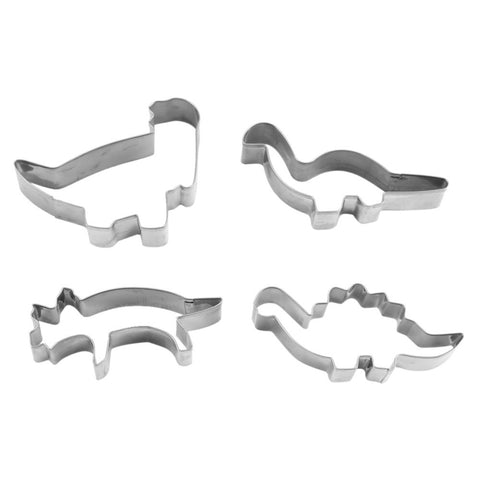 4 Pcs Lovely Animal Stainless Steel Dinosaur Animal Cutter Biscuit  Cutter Decorating Mold Mould Pastry Baking Tools