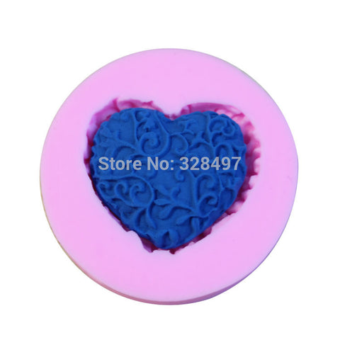 Small Size Love Shape 1PCS 3D Silicone Cake Mold, Bakeware Decorating,  For DIY Cake Tool,Soap,Jelly,Candy Mold G074
