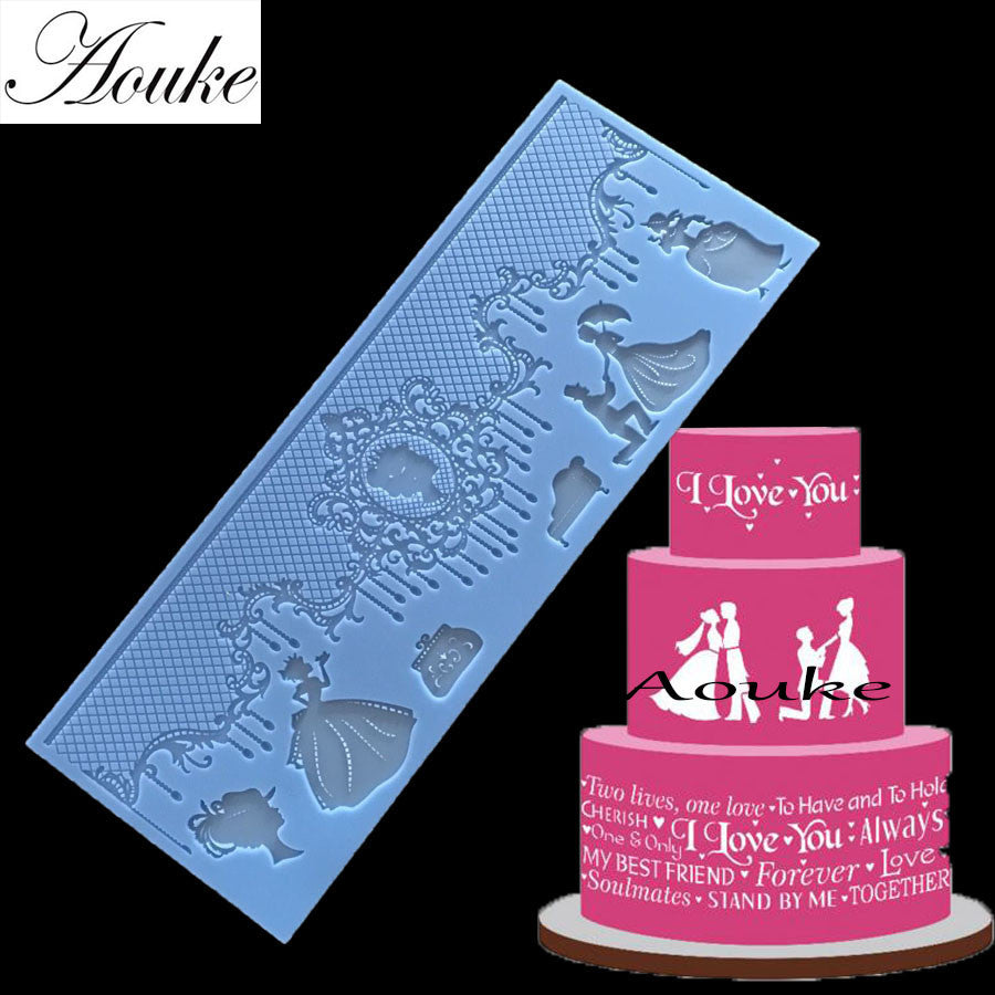 Aouke Butterfly Shape Lace Cake Mold Fondant Mold, For Jelly,Candy, Chocolate soap Mold, Decorating Bakeware K058