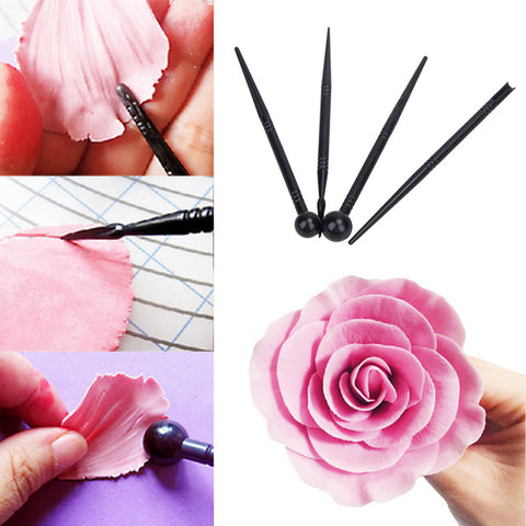 4PCS/Set Cake Carved Pens Flower Modelling Cake Tools Biscuits Cake Molds Baking Tool Bakeware Kitchen Accessories