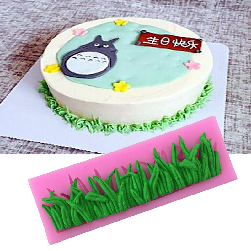 1PCS Grass Shape Silicone Cake Mold Fondant Mold, Jelly,Candy, Chocolate soap Mold, Decorating Bakeware M024