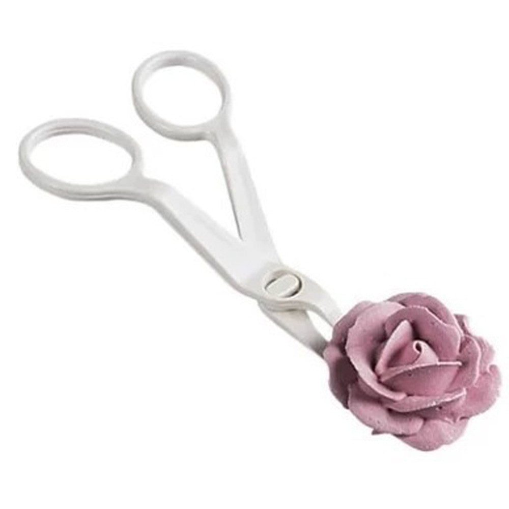 Kitchen Bakeware Cream Roses Decorating Scissors For Cutting Flowers Cake Pastry Transfer Tool White Color