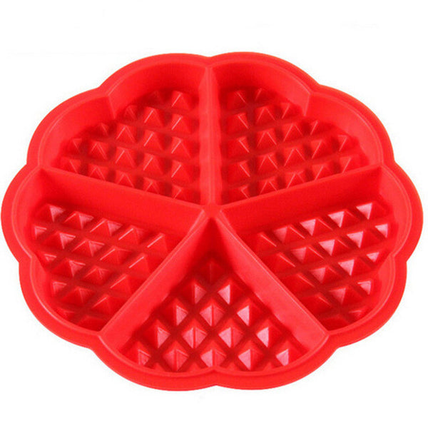 Waffle Silicone Mold Maker Flower Shape Rectangle Pan Microwave Baking Cookie Cake Muffin Bakeware Baking Tools Cake Decorating