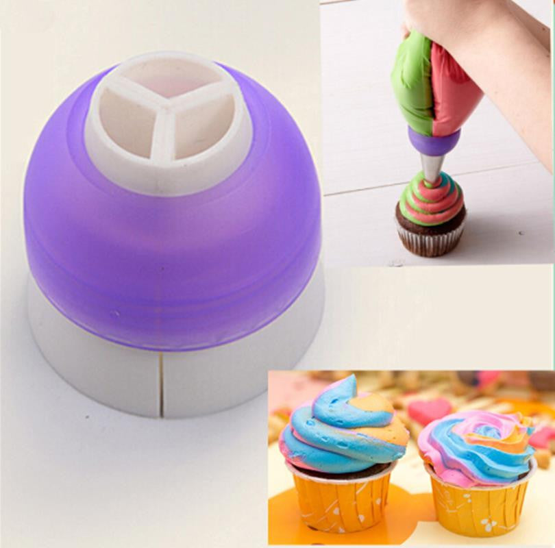 NEW   3 Color Coupler Cake Tools Bakeware Cupcake Fondant Cookie Cutters Cream Decorating Bags Converter Cake Tools