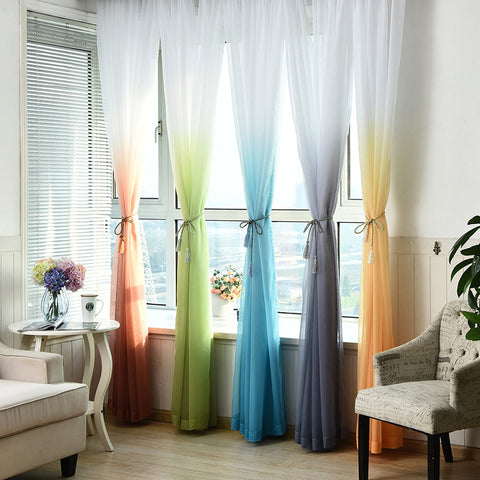 Tulle Curtains 3d Printed Kitchen Decorations Window Treatments American Living Room Divider Sheer Voile curtain Single Panel