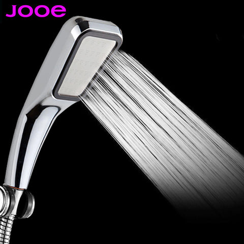 JOOE Water Saving Shower Head high Pressurized 300 hole ABS Chrome Handheld doucha Bathroom Water Booster Chuveiro Douchekopj008