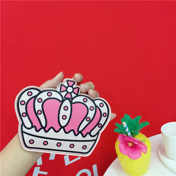 2017 Creative Cute Cartoon Coin Purse Key Chain Girl Leather Bus Camera Smile Crown TV Lipstick Zipper Change Wallet Card Holder