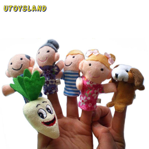 UTOYSLAND 8PCS/Set Fairy Tale The Enormous Turnip Finger Puppets Storytelling Doll Educational kids baby Toys