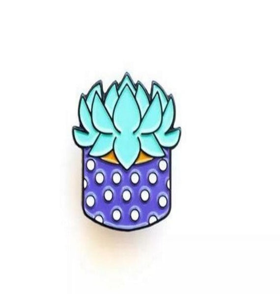 Timlee X039 New Oil Drop Cute Cactus Pots Planet Metal Brooch Pins Button Pins Girl Jeans Bag Decoration Gift Wholesale