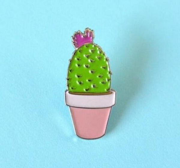 Timlee X039 New Oil Drop Cute Cactus Pots Planet Metal Brooch Pins Button Pins Girl Jeans Bag Decoration Gift Wholesale