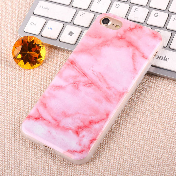 For Apple iPhone 7 6 6s Plus 5 5S SE Luxury Marble Stone Case Soft TPU Back Cover Capa Coque Fundas Phone Cases For iPhone7 Plus