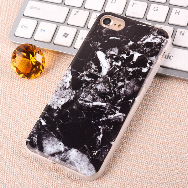 For Apple iPhone 7 6 6s Plus 5 5S SE Luxury Marble Stone Case Soft TPU Back Cover Capa Coque Fundas Phone Cases For iPhone7 Plus