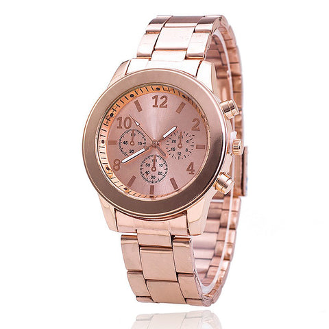 Vansvar Brand Fashion Women Analog Quartz Rose Gold Stainless Steel Dress Wrist Watch Gift BW1530