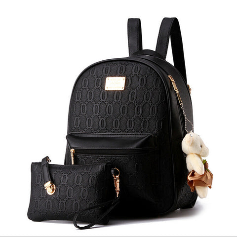 COOL WALKER NEW Fashion Designed Brand Backpack Women Backpack Leather School Bag Women Casual Style Backpacks + Small Bags