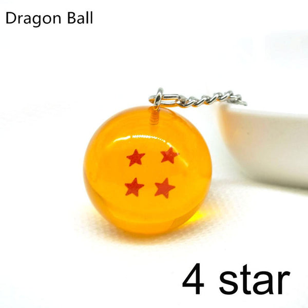 Zoeber Dragon Ball Z Keychain Cartoon DBZ Child anime 2.7CM Crystal Ball 1-7 Stars cosplay ball Keyrings car bag key holder