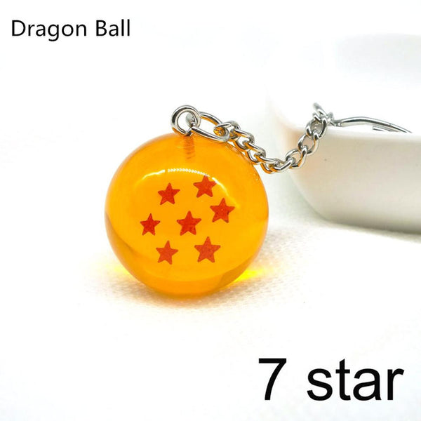 Zoeber Dragon Ball Z Keychain Cartoon DBZ Child anime 2.7CM Crystal Ball 1-7 Stars cosplay ball Keyrings car bag key holder