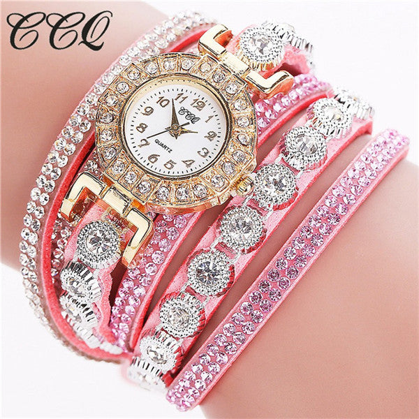 CCQ Fashion Women Watches Watched Relogio Feminino Luxury Women Full Crystal Wrist Watch Quartz Watch Relojes Mujer Gift C46