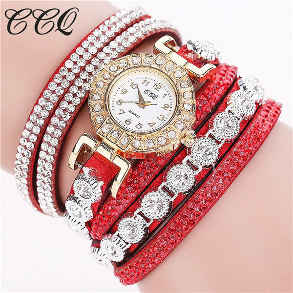 CCQ Fashion Women Watches Watched Relogio Feminino Luxury Women Full Crystal Wrist Watch Quartz Watch Relojes Mujer Gift C46