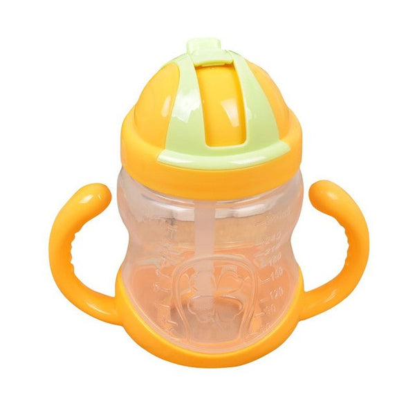 Baby Feeding Bottle Cute Girl Boy Mini Cup With Handles Baby Straw Cup Children Drinking Bottle
