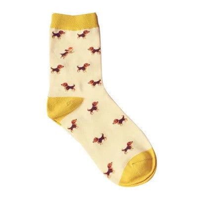 35-43 INNCH Lovely Daily Animal Weel SOCKS Watermelon Dachshund Beagle Lion Farm Bull Terrier Elephant Fox Pill Fruit Guard ZK34