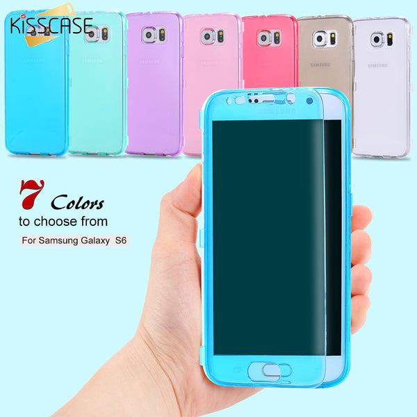 KISSCASE For Samsung S6 Cases Ultra Flip Soft TPU Gel Case For Samsung Galaxy S6 Edge Plus Slim Crystal Clear Cover S7 Edge Capa