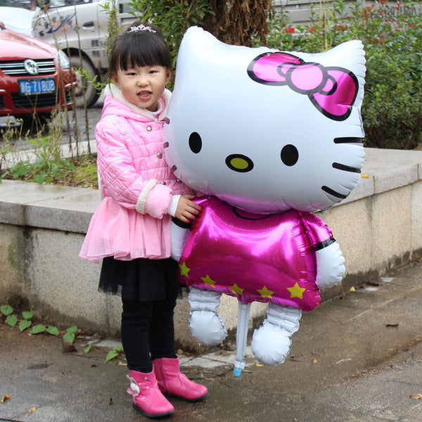 Large 116*65cm Hello Kitty Cat Foil Helium Balloons Cartoon Birthday Decor Wedding Party Inflatable Air Balloons Classic Toys