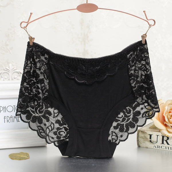 Women underwear briefs sexy women's panties  full transparent lace seamless  plus size string panty underwear women