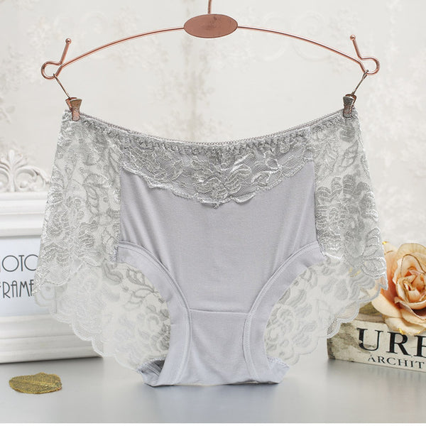 Women underwear briefs sexy women's panties  full transparent lace seamless  plus size string panty underwear women