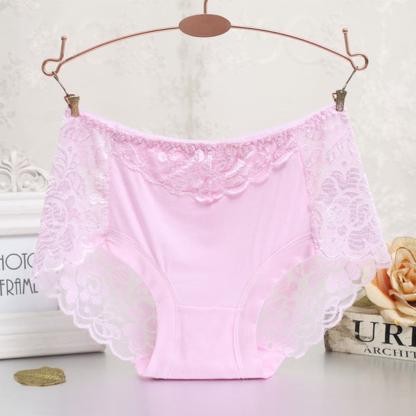 Women underwear briefs sexy women's panties  full transparent lace seamless  plus size string panty underwear women