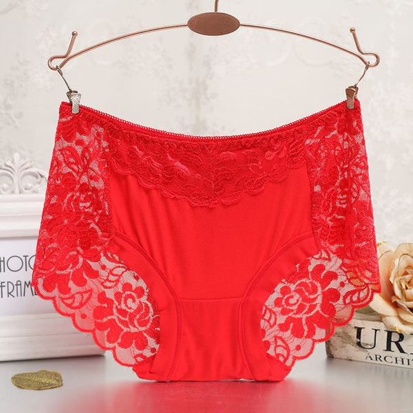 Women underwear briefs sexy women's panties  full transparent lace seamless  plus size string panty underwear women