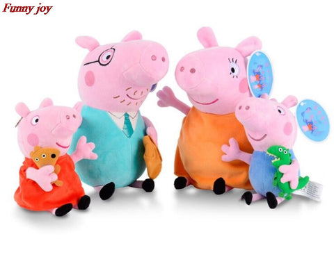 4pcs/one lot 19-30cm/7.5-11.8''Pig Stuffed Plush Toy Animal Pink Pig Doll Good Quality Fast Free Shipping Kid Baby Gift Xmas