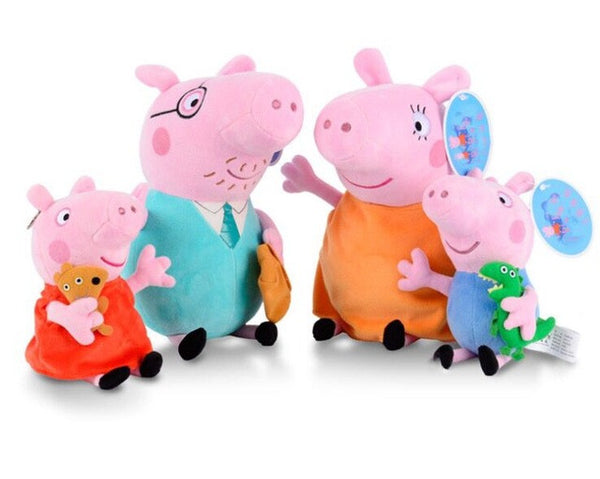 4pcs/one lot 19-30cm/7.5-11.8''Pig Stuffed Plush Toy Animal Pink Pig Doll Good Quality Fast Free Shipping Kid Baby Gift Xmas