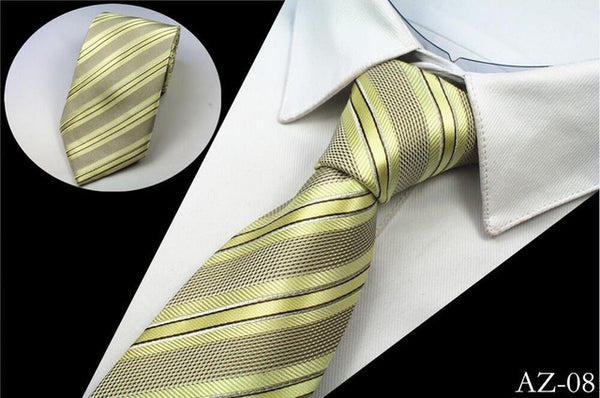 JEMYGINS New Design 100% Silk Men Tie 8cm Striped Classic Business Neck Tie For Men Suit For Wedding Party Necktie Factory Sale