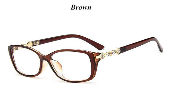 BOYEDA Fashion Diamond Round Glasses Retro Eyeglasses Women Spectacles Frame for Female Optical Eye Glasses Prescription Eyewear