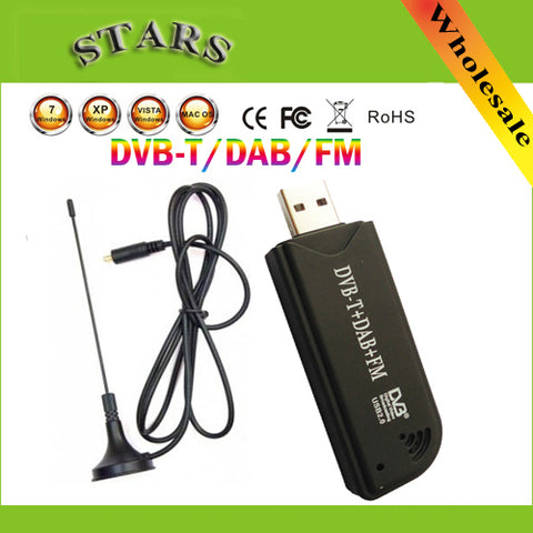 USB2.0 DAB FM DVB-T RTL2832U R820T2 SDR RTL-SDR Dongle Stick Digital TV Tuner Receiver IR Remote with Antenna,Dropshipping