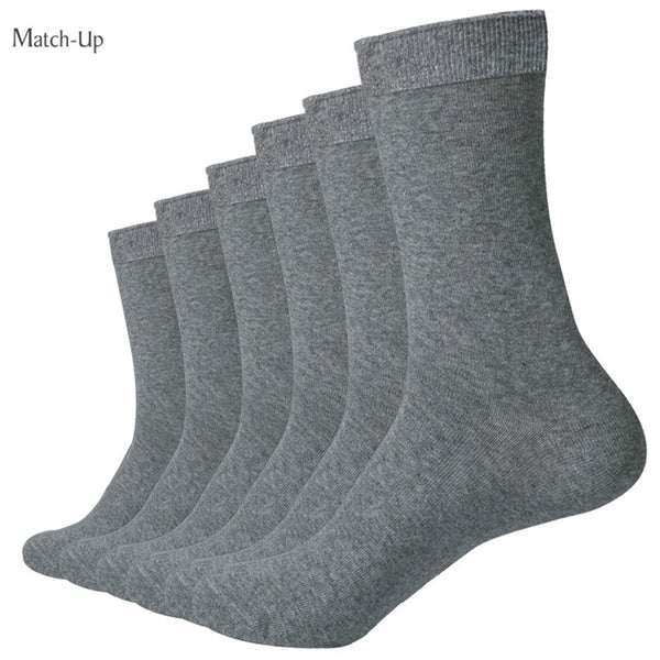 Match-Up Socks  New styles men Black Business Cotton socks Wedding socks (6Pairs) US size (7.5-12)