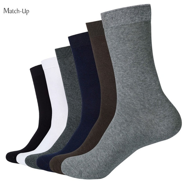 Match-Up Socks  New styles men Black Business Cotton socks Wedding socks (6Pairs) US size (7.5-12)